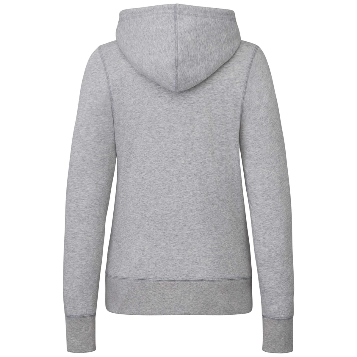Argus Eco Fleece Full Zip Hoodie for Women Embroidery - Heather Grey - Back