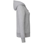 Argus Eco Fleece Full Zip Hoodie for Women Embroidery - Heather Grey - Right Side
