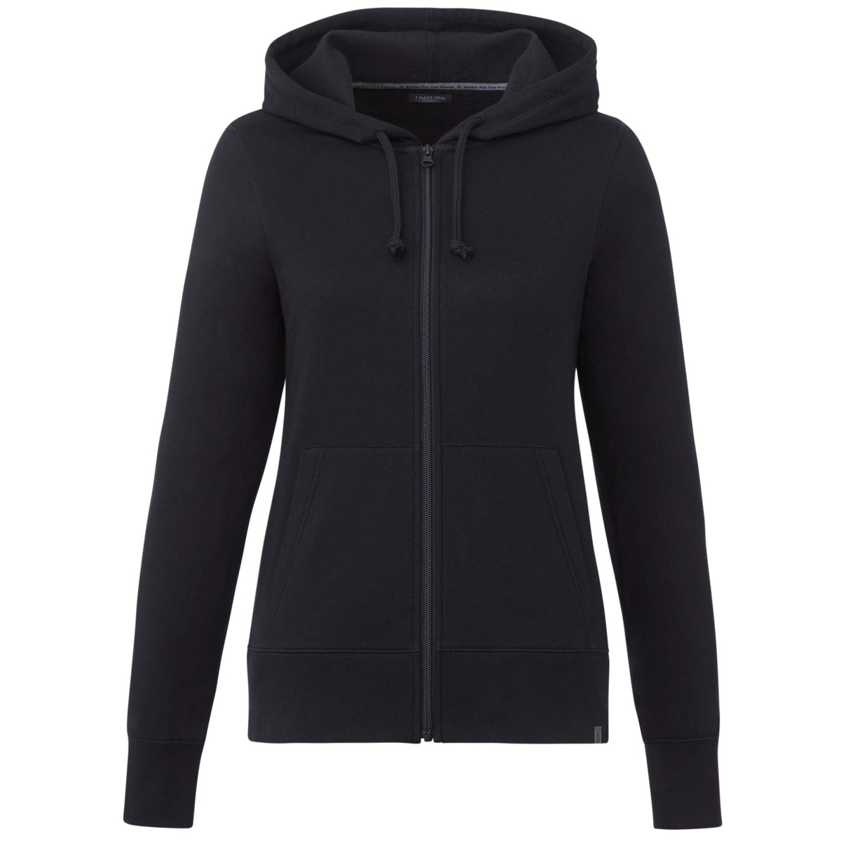 Argus Eco Fleece Full Zip Hoodie for Women Transfer - Black - Front
