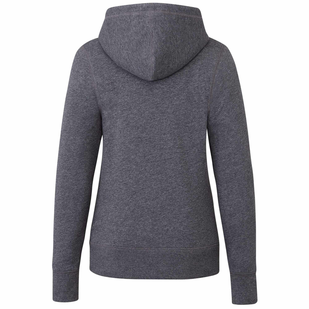 Argus Eco Fleece Full Zip Hoodie for Women Transfer - Heather Dark Charcoal - Back