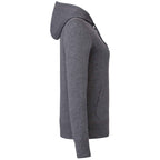 Argus Eco Fleece Full Zip Hoodie for Women Transfer - Heather Dark Charcoal - Right Side