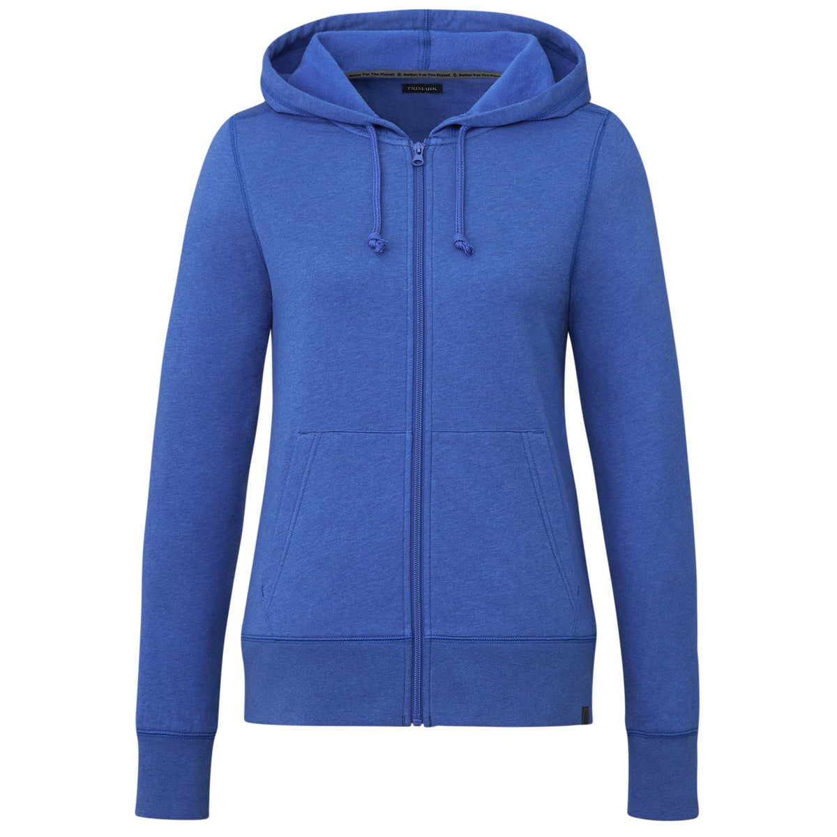 Argus Eco Fleece Full Zip Hoodie for Women Transfer - New Royal Heather - Front