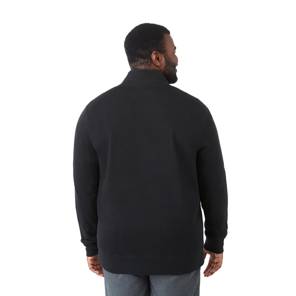 Argus Eco Fleece Full Zip Jacket for Men Embroidery - Black - Back On Model