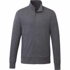 Argus Eco Fleece Full Zip Jacket for Men Embroidery - Heather Dark Charcoal - Front