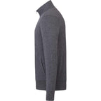 Argus Eco Fleece Full Zip Jacket for Men Embroidery - Heather Dark Charcoal - Left Side