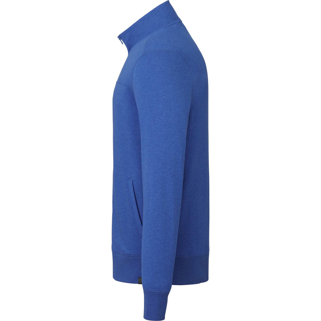 Argus Eco Fleece Full Zip Jacket for Men Embroidery - New Royal Heather - Left Side