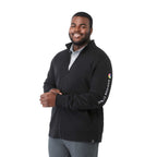 Argus Eco Fleece Full Zip Jacket for Men Transfer - Black - Left Angle On Model 2