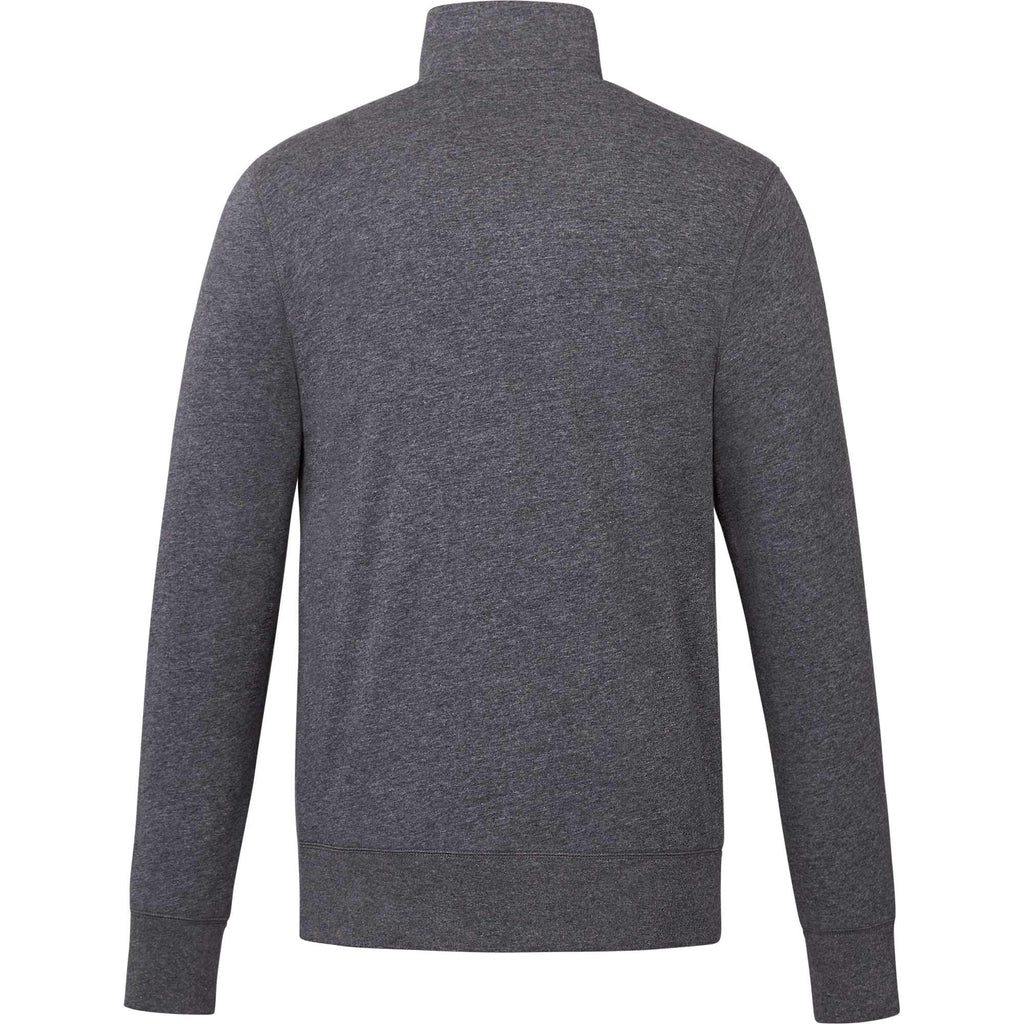 Argus Eco Fleece Full Zip Jacket for Men Transfer - Heather Dark Charcoal - Back