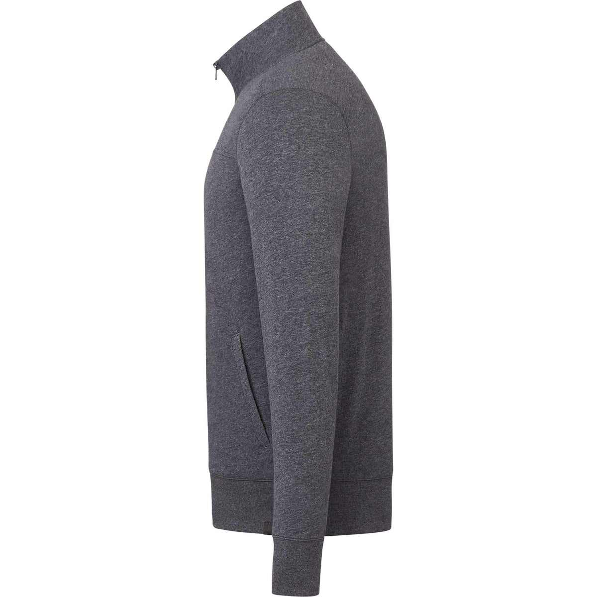 Argus Eco Fleece Full Zip Jacket for Men Transfer - Heather Dark Charcoal - Left Side