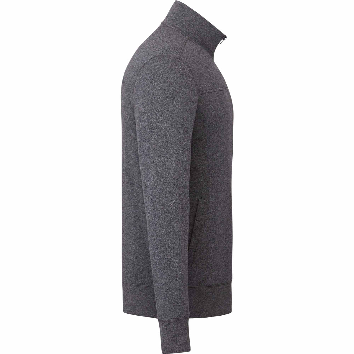 Argus Eco Fleece Full Zip Jacket for Men Transfer - Heather Dark Charcoal - Right Side