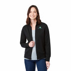Argus Eco Fleece Full Zip Jacket for Women Transfer - Black - Front On Model 3