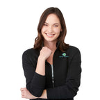 Argus Eco Fleece Full Zip Jacket for Women Transfer - Black - Front On Model