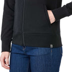 Argus Eco Fleece Full Zip Jacket for Women Transfer - Black - Left Angle On Model Pocket