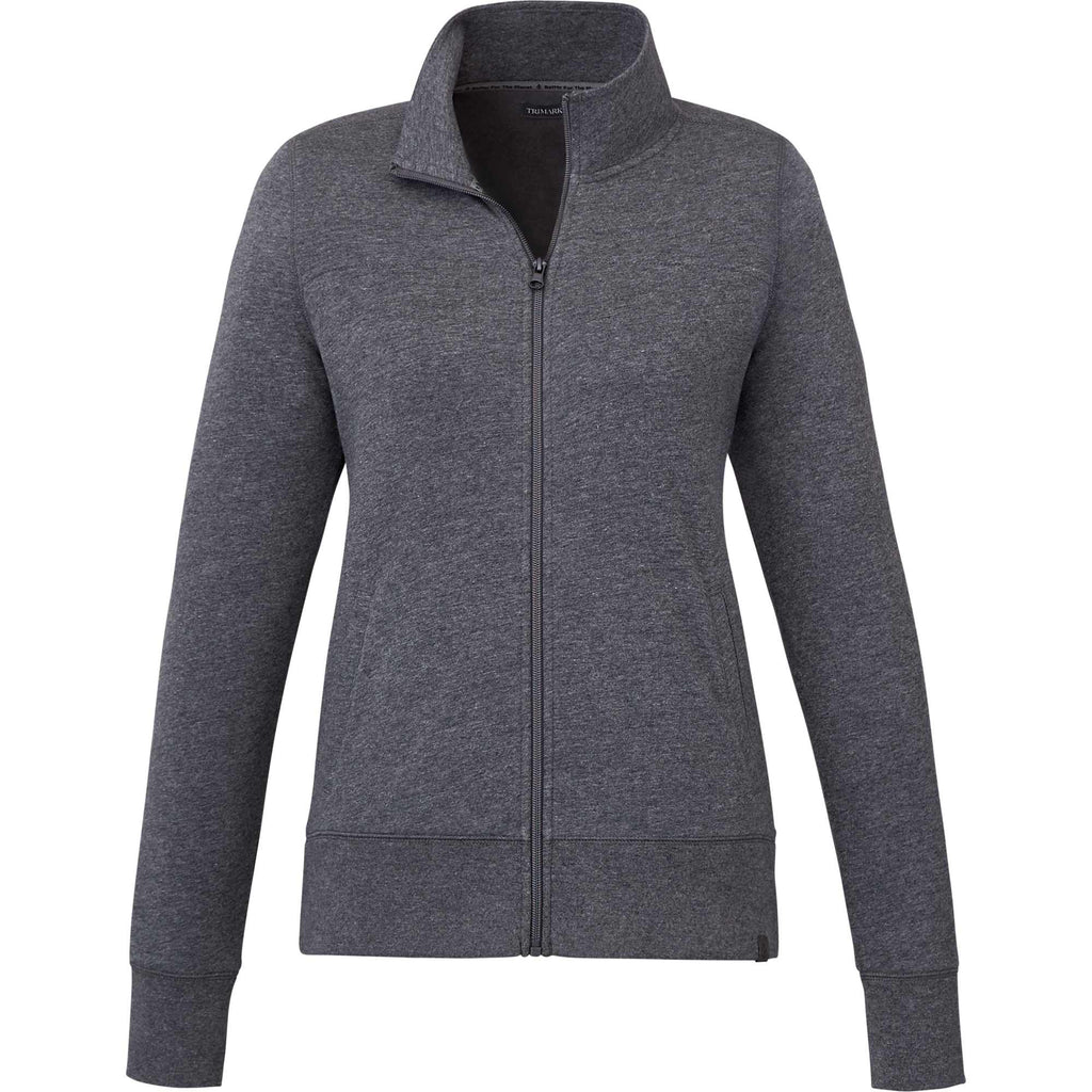 Argus Eco Fleece Full Zip Jacket for Women Transfer - Heather Dark Charcoal - Front