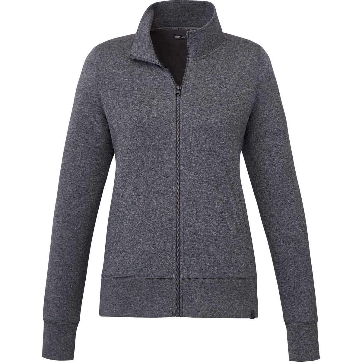 Argus Eco Fleece Full Zip Jacket for Women Transfer - Heather Dark Charcoal - Front