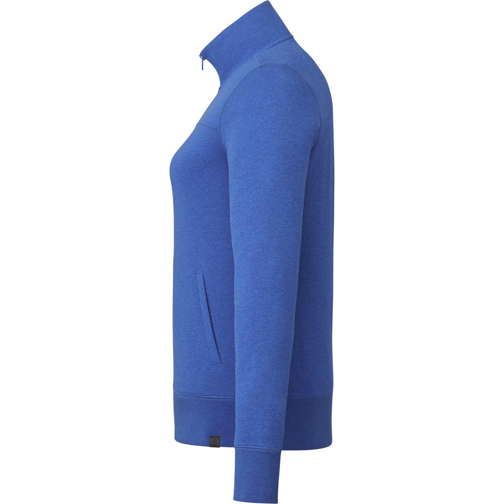 Argus Eco Fleece Full Zip Jacket for Women Transfer - New Royal Heather - Left Side