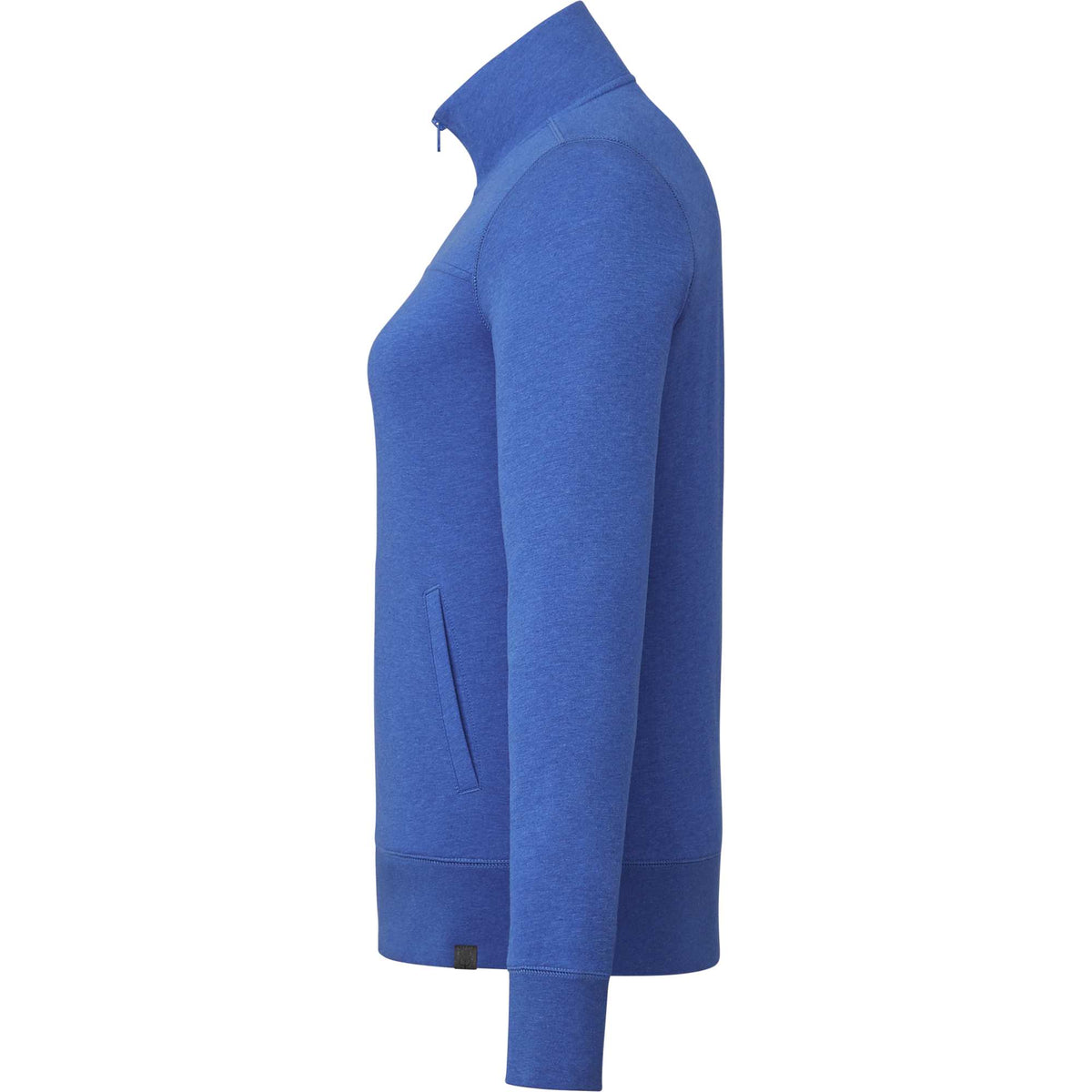 Argus Eco Fleece Full Zip Jacket for Women Transfer - New Royal Heather - Left Side