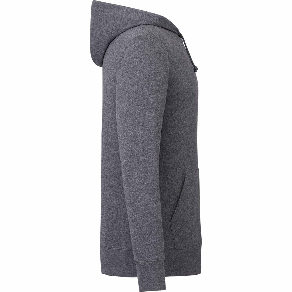Argus Eco Fleece Pullover Hoodie for Men Embroidery - Heather Dark Charcoal - Right Side