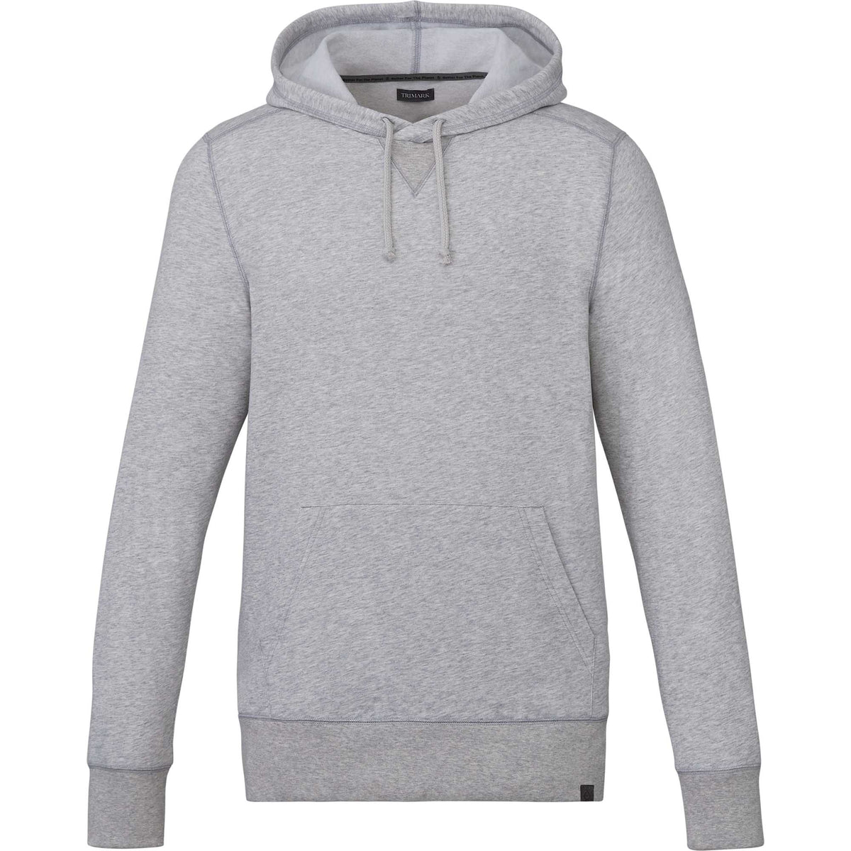Argus Eco Fleece Pullover Hoodie for Men Embroidery - Heather Grey - Front
