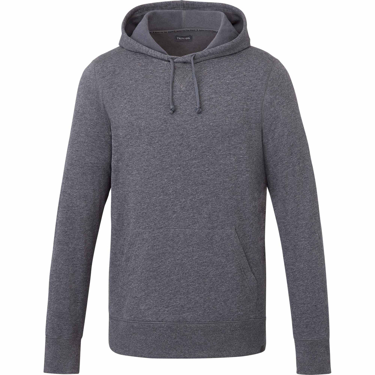 Argus Eco Fleece Pullover Hoodie for Men Transfer - Heather Dark Charcoal - Front
