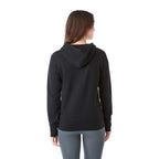Argus Eco Fleece Pullover Hoodie for Women Embroidery - Black - Back On Model