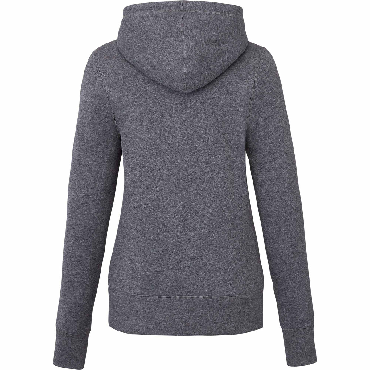 Argus Eco Fleece Pullover Hoodie for Women Embroidery - Heather Dark Charcoal - Back
