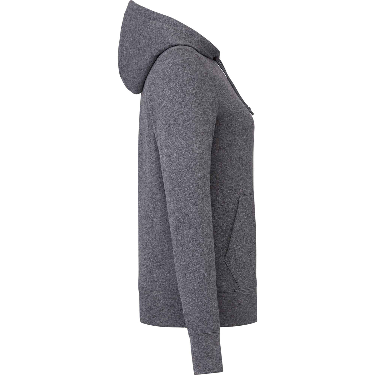 Argus Eco Fleece Pullover Hoodie for Women Embroidery - Heather Dark Charcoal - Right Side