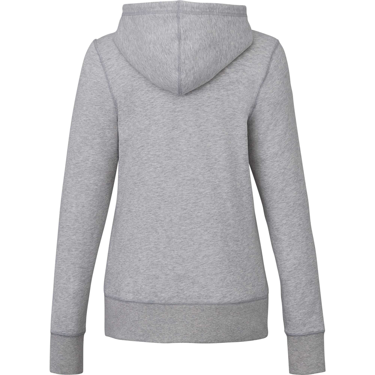Argus Eco Fleece Pullover Hoodie for Women Embroidery - Heather Grey - Back