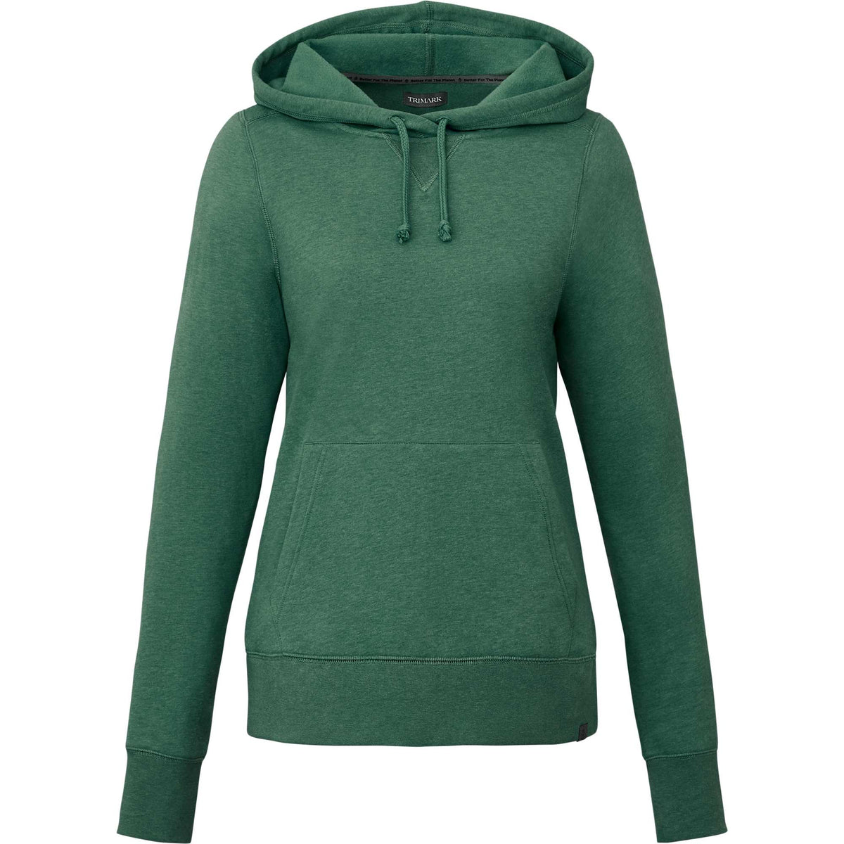 Argus Eco Fleece Pullover Hoodie for Women Embroidery - Juniper Heather - Front