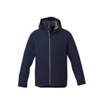Arlington 3-in-1 Waterproof Jacket with Fleece Liner for Men Debossing - Vintage Navy/Hthr Dk Charcoal - Front Flat
