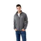 Arlington 3-in-1 Waterproof Jacket with Fleece Liner for Men Transfer - Quarry/Heather Dark Charcoal - Front On Model