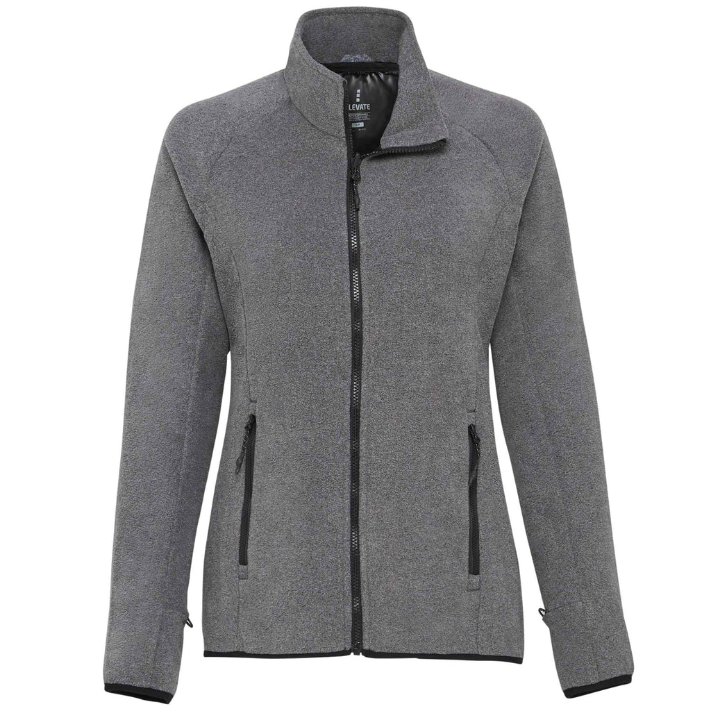 Arlington 3-in-1 Waterproof Jacket with Fleece Liner for Women Debossing - Black/Heather Dark Charcoal - Front Inside
