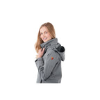 Arlington 3-in-1 Waterproof Jacket with Fleece Liner for Women Debossing - Quarry/Heather Dark Charcoal - Flat