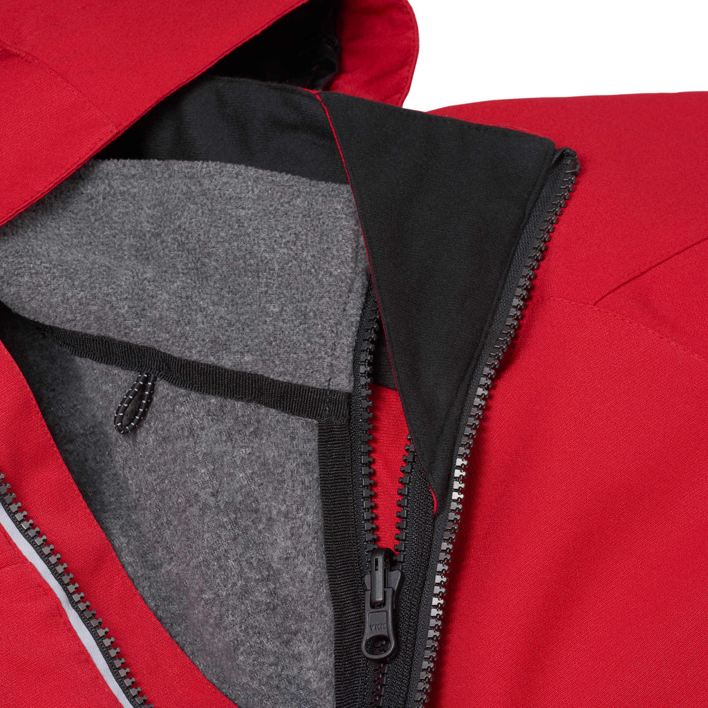 Arlington 3-in-1 Waterproof Jacket with Fleece Liner for Women Debossing - Team Red/Heather Dark Charcoal - Detail