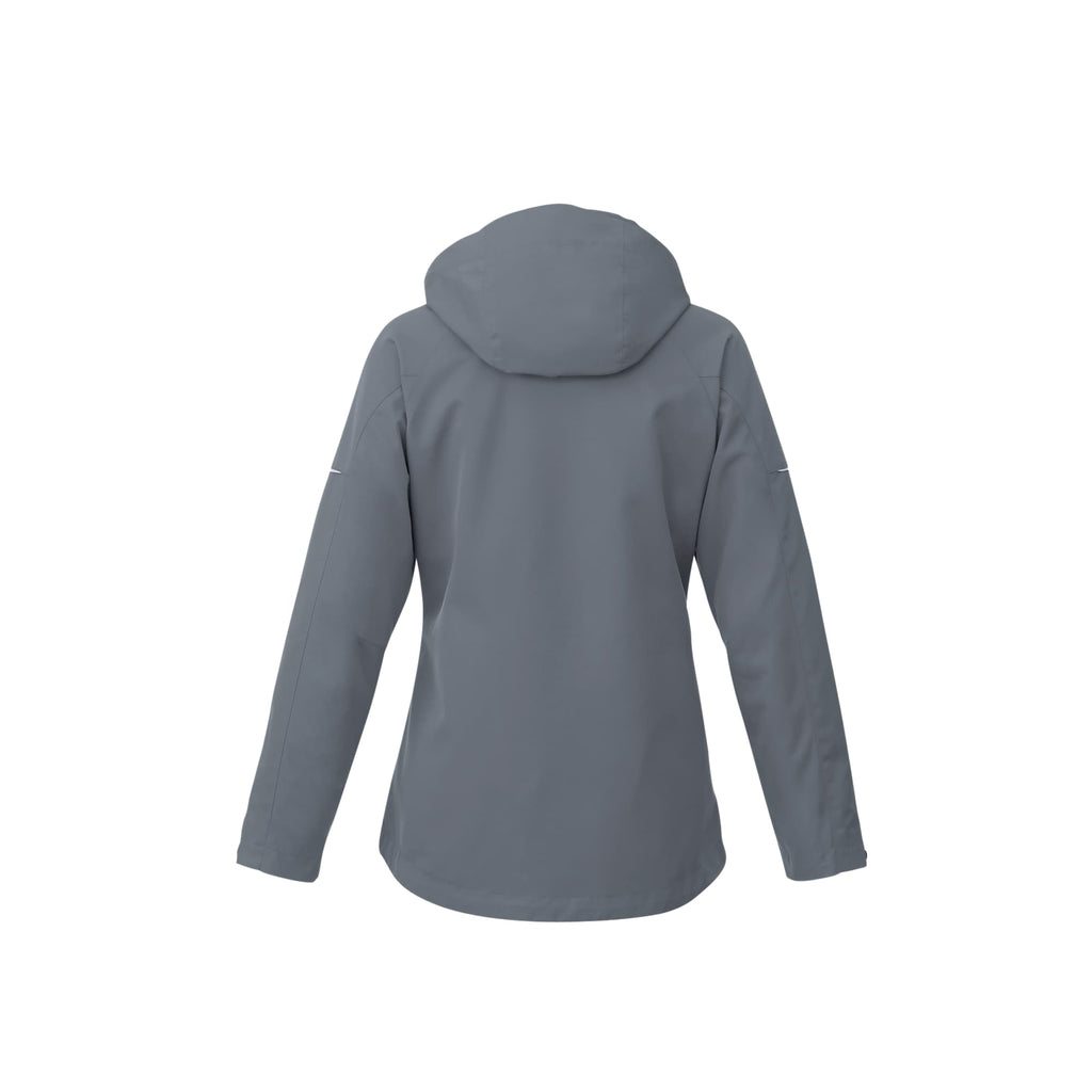 Arlington 3-in-1 Waterproof Jacket with Fleece Liner for Women Transfer - Quarry/Heather Dark Charcoal - Back Flat 2