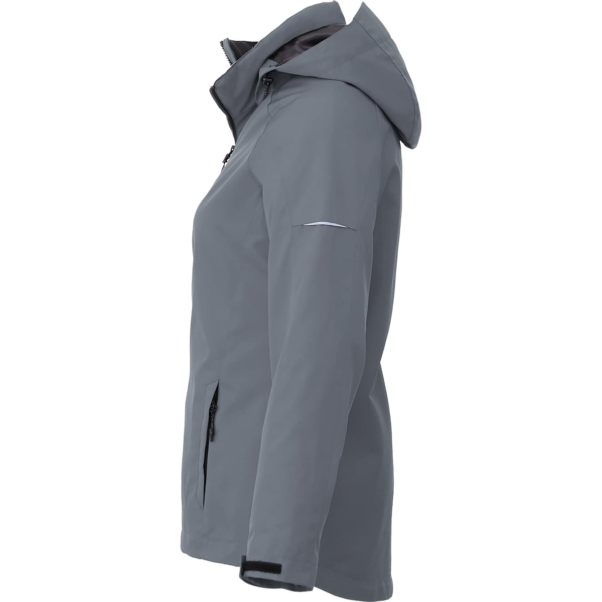 Arlington 3-in-1 Waterproof Jacket with Fleece Liner for Women Transfer - Quarry/Heather Dark Charcoal - Left Side
