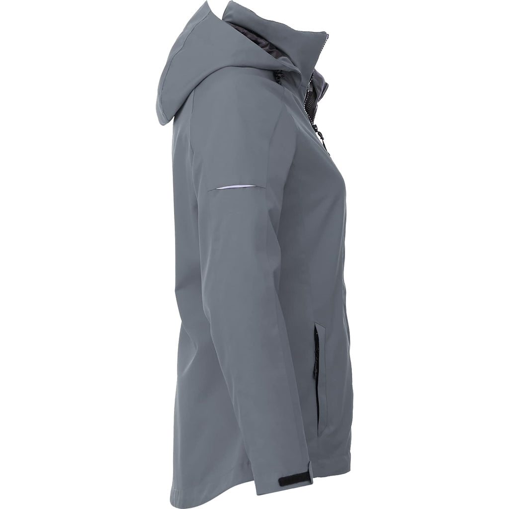Arlington 3-in-1 Waterproof Jacket with Fleece Liner for Women Transfer - Quarry/Heather Dark Charcoal - Right Side