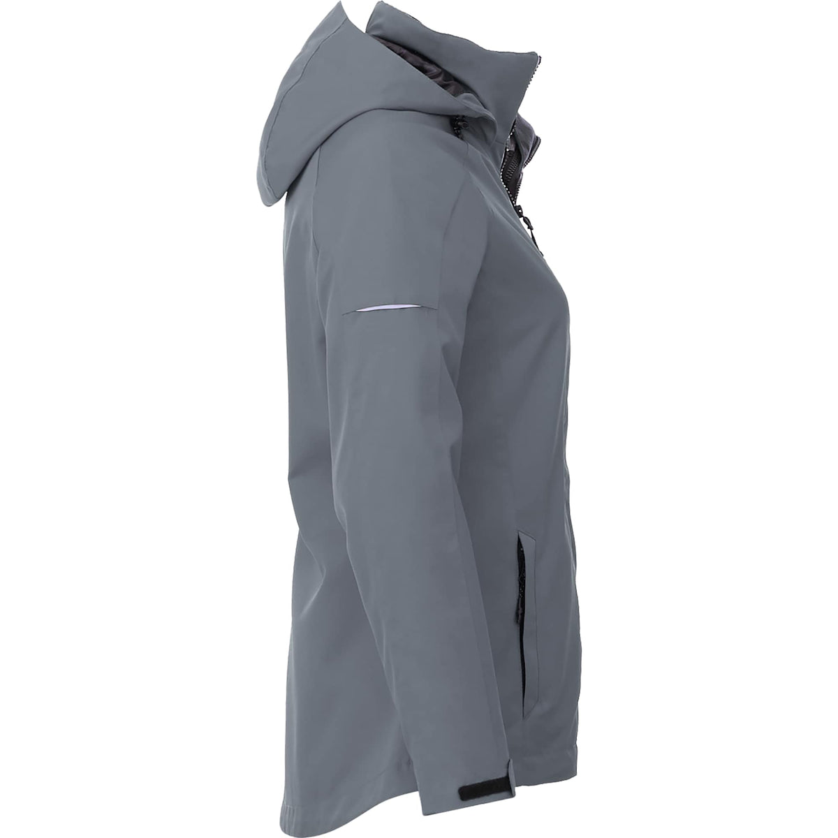 Arlington 3-in-1 Waterproof Jacket with Fleece Liner for Women Transfer - Quarry/Heather Dark Charcoal - Right Side