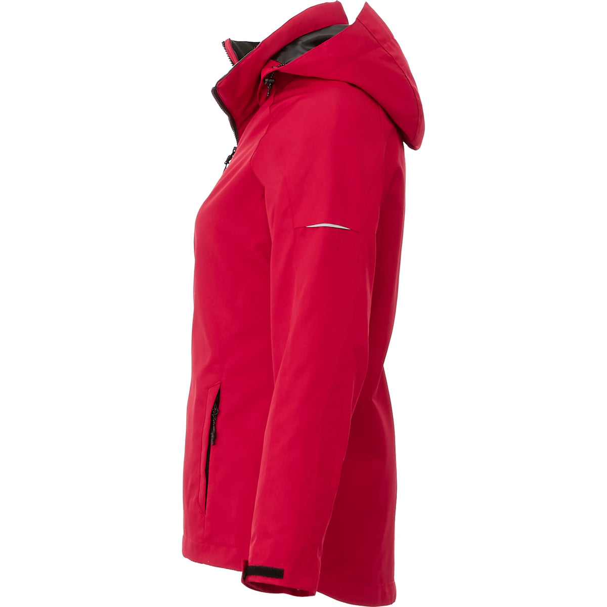 Arlington 3-in-1 Waterproof Jacket with Fleece Liner for Women Transfer - Team Red/Heather Dark Charcoal - Left Side