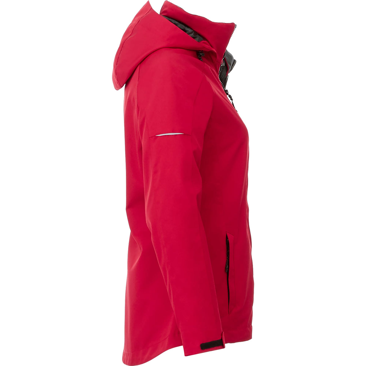 Arlington 3-in-1 Waterproof Jacket with Fleece Liner for Women Transfer - Team Red/Heather Dark Charcoal - Right Side