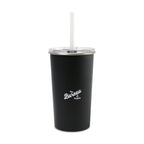 Arlo Classics Stainless Steel Straw Tumbler, 20 oz - Black - View 1