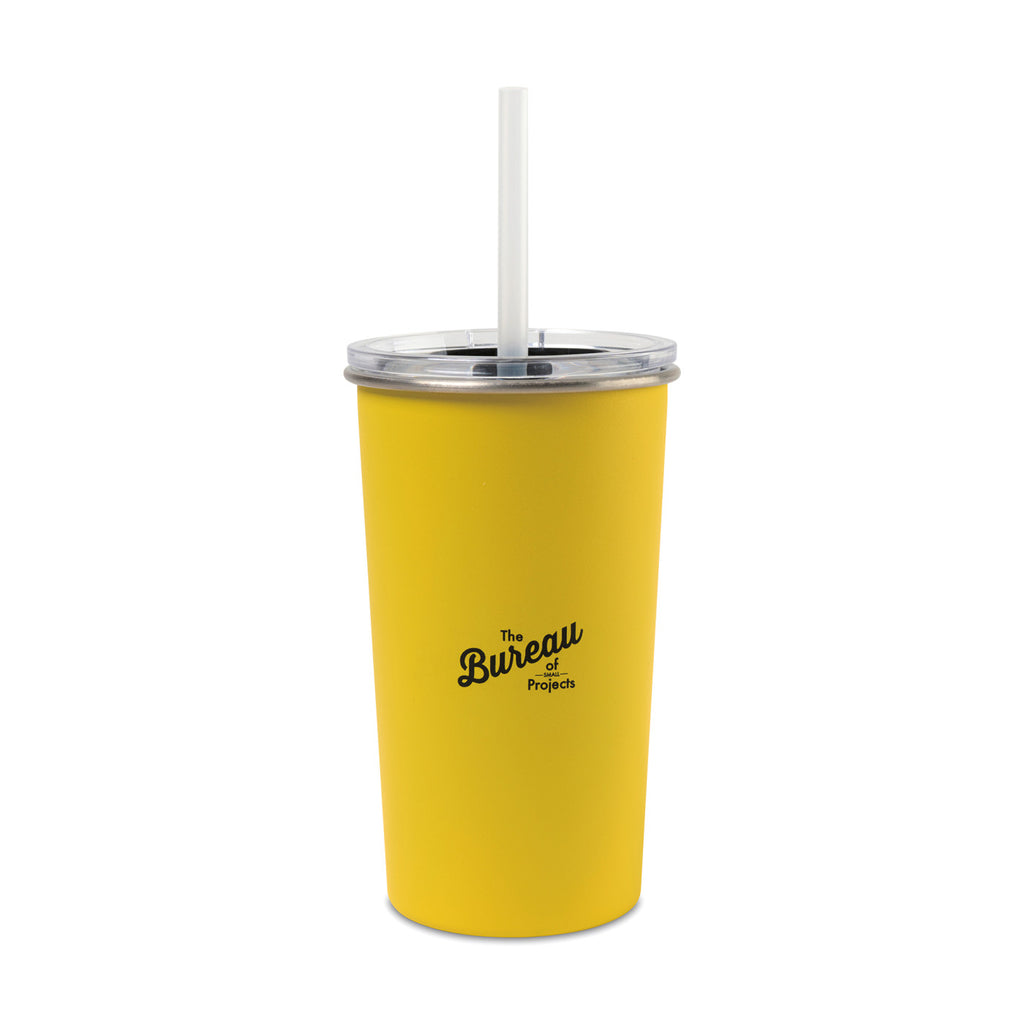 Arlo Classics Stainless Steel Straw Tumbler, 20 oz - Yellow - View 1