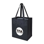 Arlo Deluxe Shopping Bag in Recycled Non-Woven - Black - View 2
