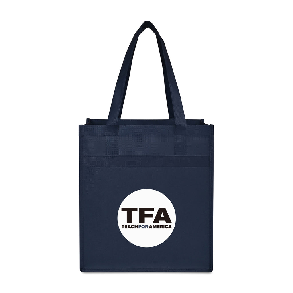 Arlo Deluxe Shopping Bag in Recycled Non-Woven - Navy - View 1