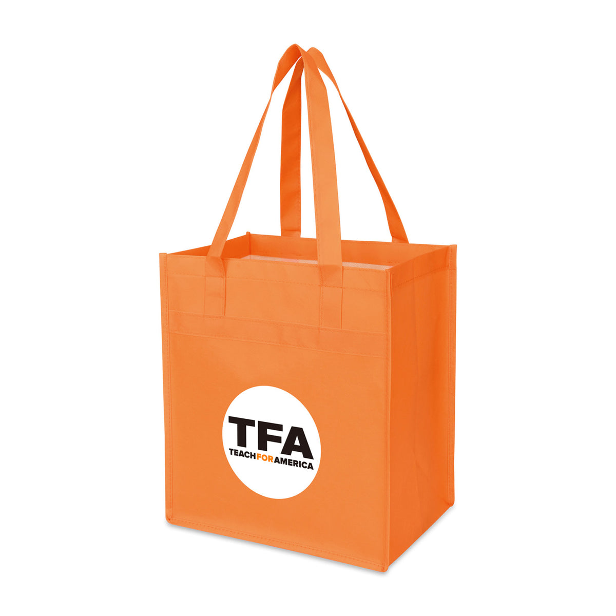Arlo Deluxe Shopping Bag in Recycled Non-Woven - Orange - View 2