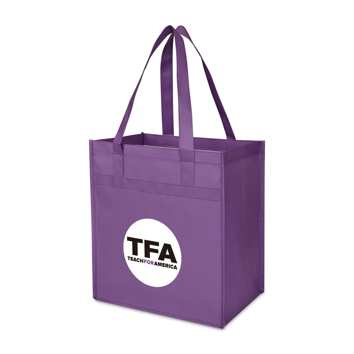 Arlo Deluxe Shopping Bag in Recycled Non-Woven - Purple - View 2