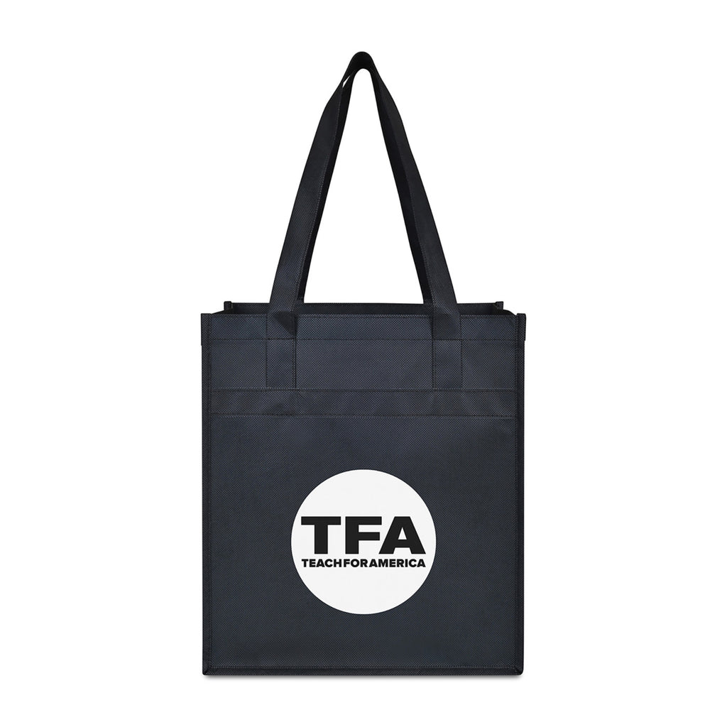 Arlo Deluxe Shopping Bag in Recycled Non-Woven Transfer - Black - View 1