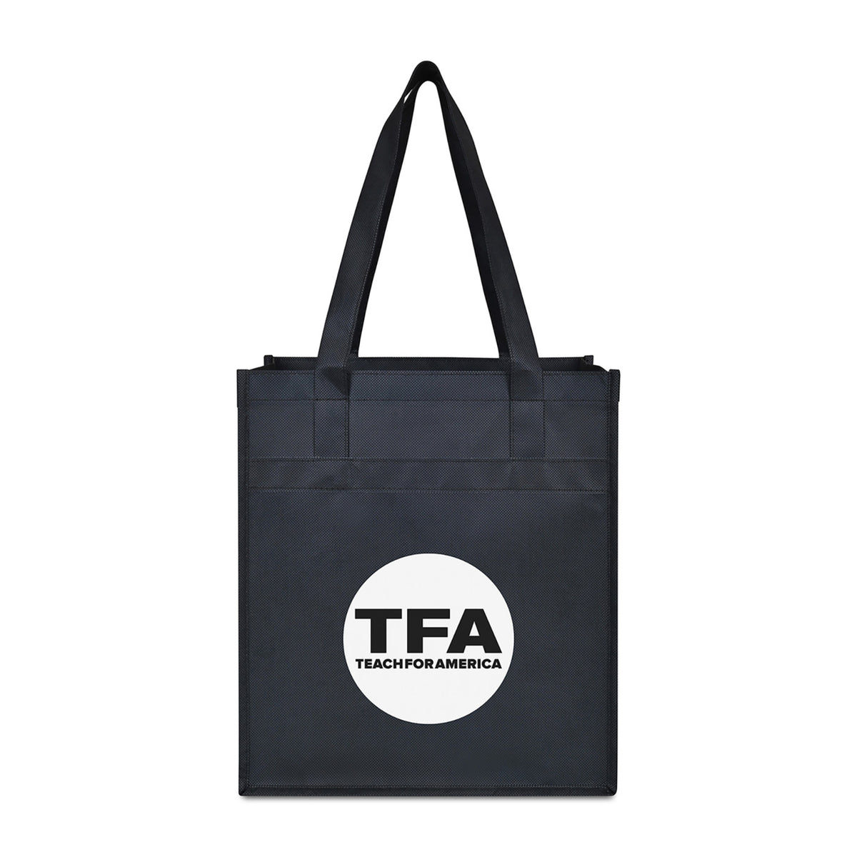 Arlo Deluxe Shopping Bag in Recycled Non-Woven Transfer - Black - View 1