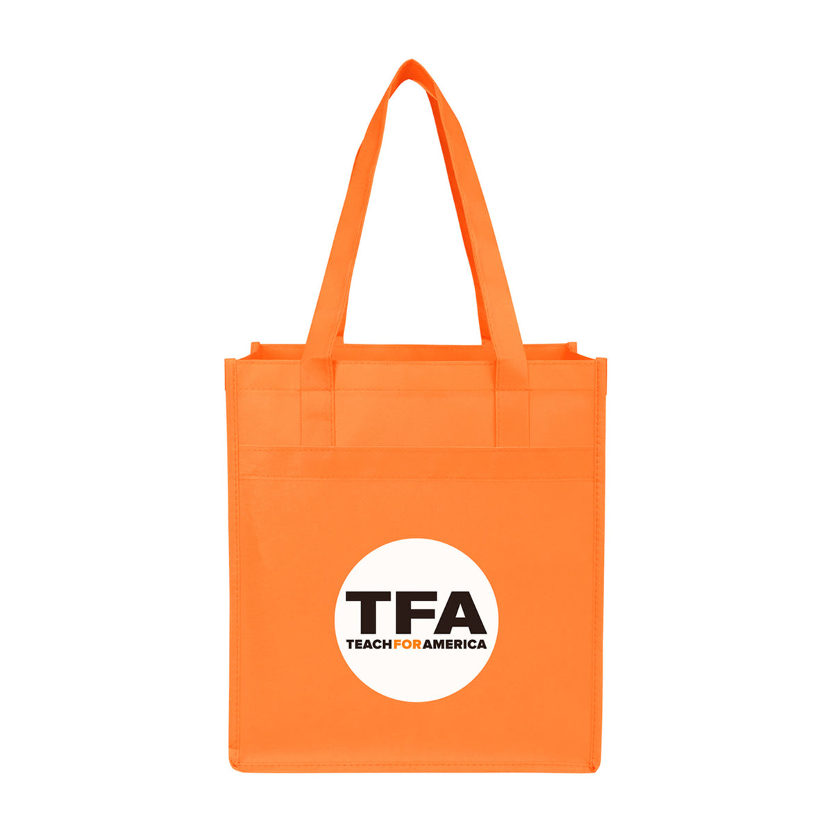 Arlo Deluxe Shopping Bag in Recycled Non-Woven Transfer - Orange - View 1