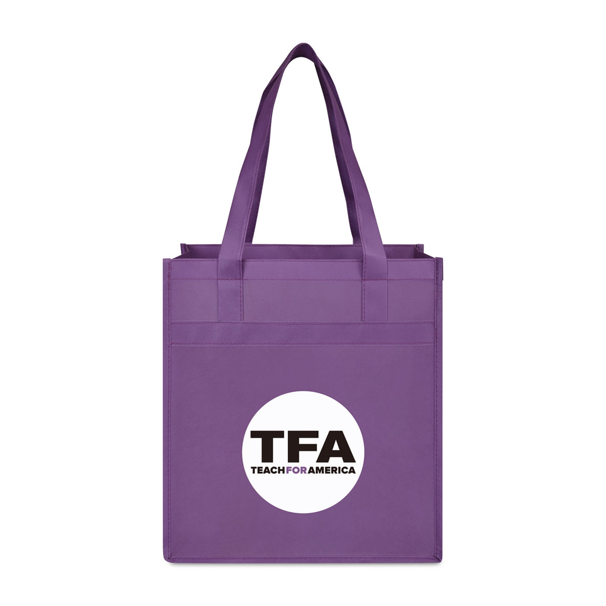 Arlo Deluxe Shopping Bag in Recycled Non-Woven Transfer - Purple - View 1